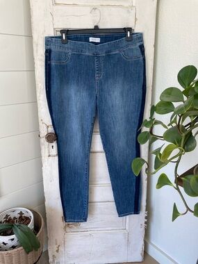 Lane Bryant Two-Tone Blue Pull-On Jeggings